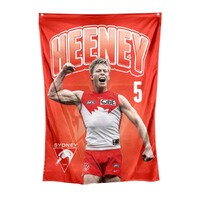 Image of Sydney Swans Isaac Heeney Wall Flag