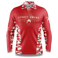 Sydney Swans Adults Reef Runner Collared Fishing Shirt