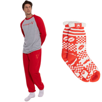 Sydney Swans Mens PJs & Bed Sock Set