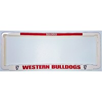 Image of Western Bulldogs Car Number Plate Surrounds Set of 2