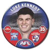 Western Bulldogs 2025 Player Pin Badge - KENNEDY, L