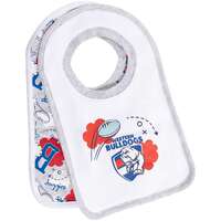 Image of Western Bulldogs Baby Cloud 2Pk Bibs