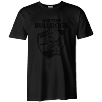 Western Bulldogs Mens Stealth Black Tee