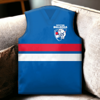Western Bulldogs Guernsey Shaped Cushion