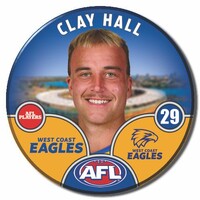 West Coast Eagles 2025 Player Pin Badge - HALL