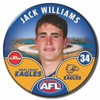 West Coast Eagles 2025 Player Pin Badge - WILLIAMS, J
