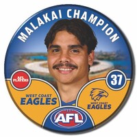 West Coast Eagles 2025 Player Pin Badge - CHAMPION