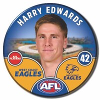 West Coast Eagles 2025 Player Pin Badge - EDWARDS