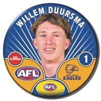 West Coast Eagles 2026 Player Pin Badge - DUURSMA