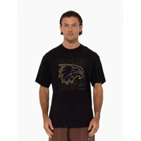 West Coast Eagles Mens Two-Tone Logo Tee