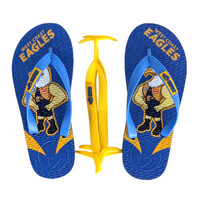 West Coast Eagles Kids Boomerangz Thongs w/extra Straps