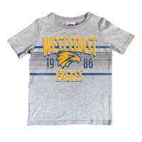 West Coast Eagles Youths Grey Printed Tee