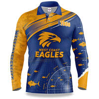 West Coast Eagles Youths Fish Finder Fishing Shirt