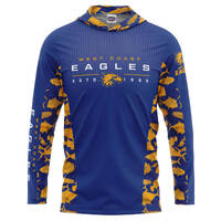 West Coast Eagles Adults Hooded Fishing Shirt