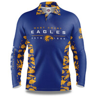 West Coast Eagles Adults Reef Runner Collared Fishing Shirt
