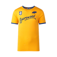 West Coast Eagles Mens BURSWOOD Gold Throwback Tee