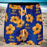 West Coast Eagles Aloha Hawaiian Swim Shorts