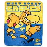West Coast Eagles Mascot Coral Fleece Throw Rug