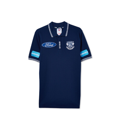 Geelong Football Club Media Polo - Mens - NAVY