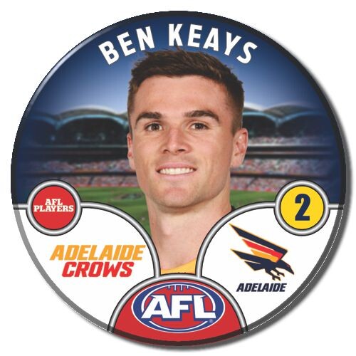 Adelaide Crows 2025 Player Pin Badge - KEAYS