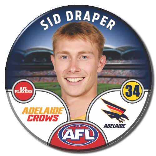 Adelaide Crows 2025 Player Pin Badge - DRAPER