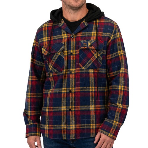 Adelaide Crows Highland Hooded Flannel Shirt 
