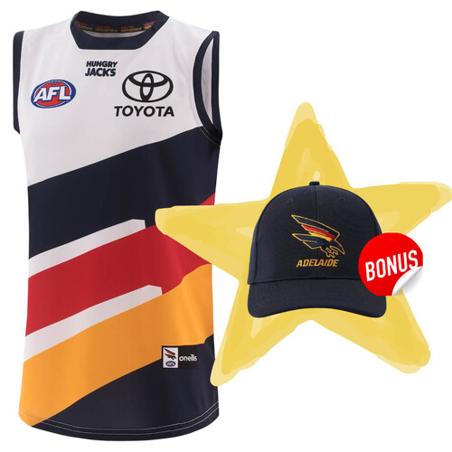 Adelaide Crows Clash On-field Guernsey + Free Cap