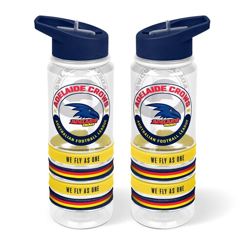 Adelaide Crows Tritan Sports Bottle with Wrist Bands