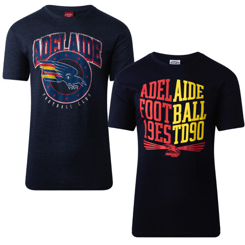 Adelaide Crows Mens T-Shirts 2 Pack