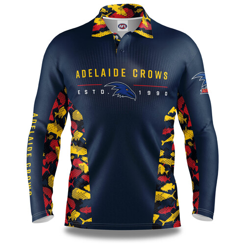 Adelaide Crows Adults Reef Runner Collared Fishing Shirt