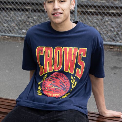 Adelaide Crows Mens Arch Graphic Tee Navy