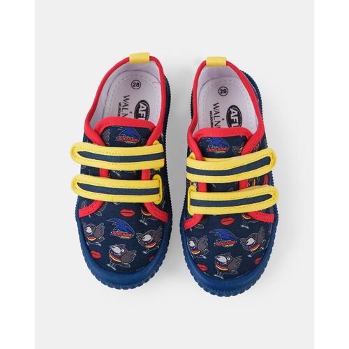 Adelaide Crows Kids Walnut Canvas Shoes