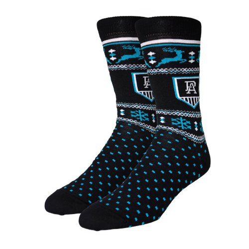 Port Adelaide Power AFL Adults Ugly Xmas Socks