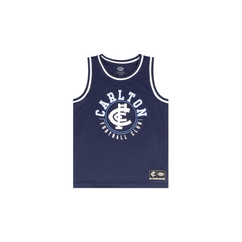 Carlton Blues Youth Basketball Mesh Singlet