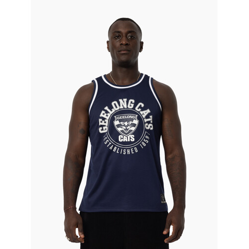 Geelong Cats Mens Mesh Basketball Singlet