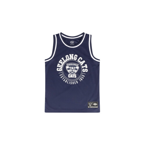 Geelong Cats Youth Basketball Mesh Singlet