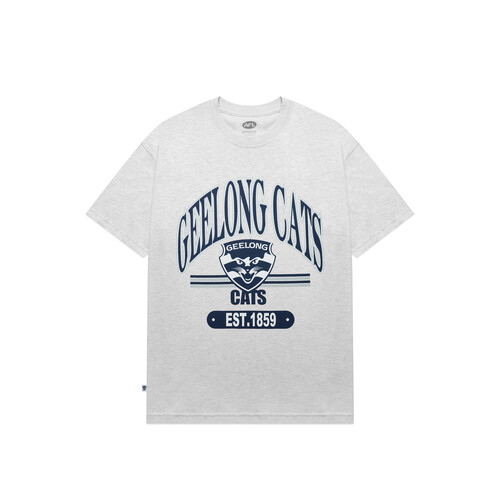 Geelong Cats AFL Mens Vintage Arch Graphic Tee