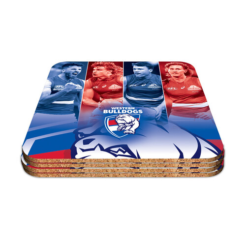 Western Bulldogs Set of Four Player Coaster