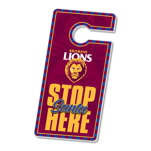 Brisbane Lions Christmas Door Hanger
