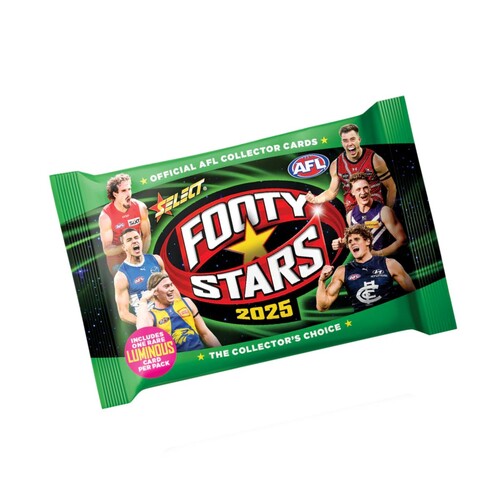 AFL Footy Stars 2025 Collector Cards Single Pack of 9 Cards