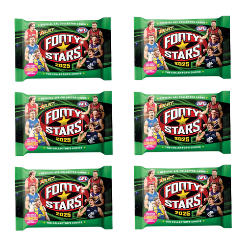 AFL Footy Stars 2025 Collector Cards - 6 Packs ( 6 x Pkts 9 Cards)