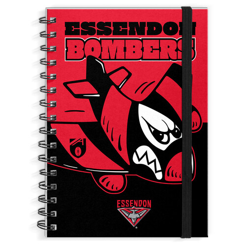 Essendon A4 Bombers Hard Cover Mascot Notebook