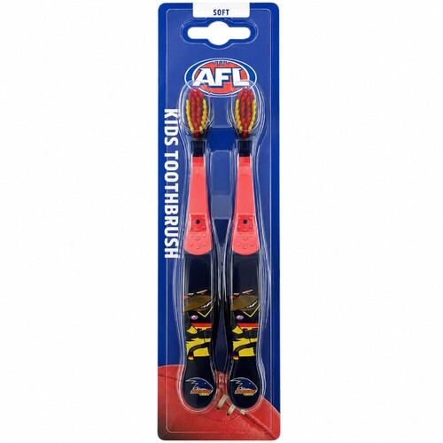 Adelaide Crows AFL Mascot Kids Toothbrush - 2 Pack