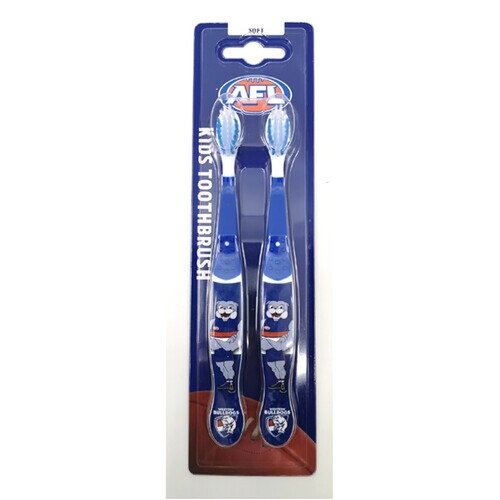 Western Bulldogs AFL Mascot Kids Toothbrush - 2 Pack