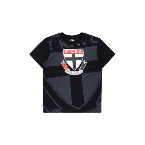 St Kilda Saints Kids Oversize Crop Logo Tee