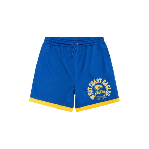 West Coast Eagles Youth Basketball Mesh Shorts