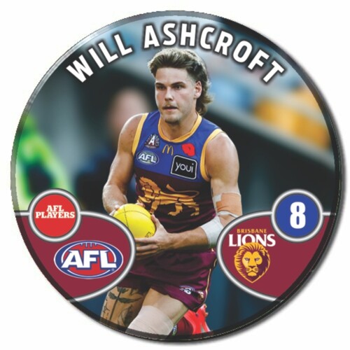 Brisbane Lions 2026 Player Action Badge - ASCHROFT