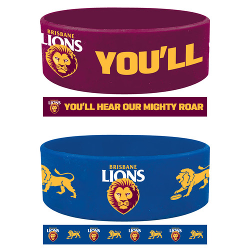 Brisbane Lions Set of 2 Wrist Bands
