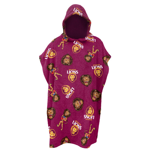 Brisbane Lions Youths Hooded Beach Towel