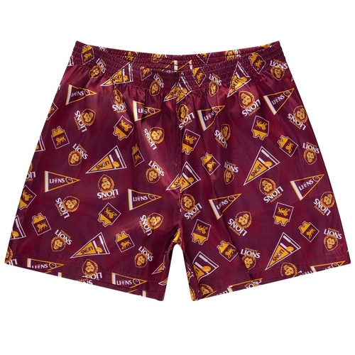 Brisbane Lions Adults Satin Boxer Shorts